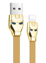 Кабель Hoco U14 Steel man USB-Lightning 1.2м Золотистый