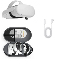 Шлем виртуальной реальности Oculus Quest 2 256GB + кабель Oculus 5м + Защитный кейс