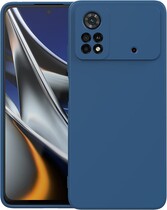 Накладка Soft-touch для Xiaomi Poco X4 Pro 5G Синяя