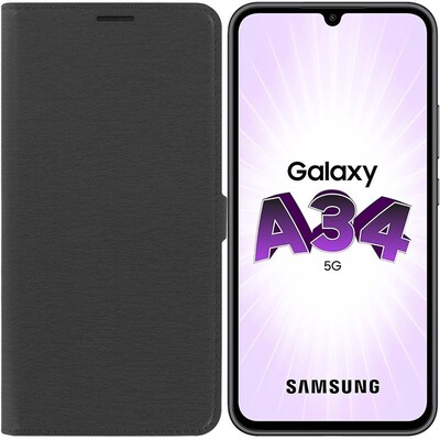 Чехол Book Case с визитницей для Samsung Galaxy A34 Черный