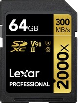 Карта памяти Lexar Professional 2000x SDXC UHS-2 U3 V90 64GB