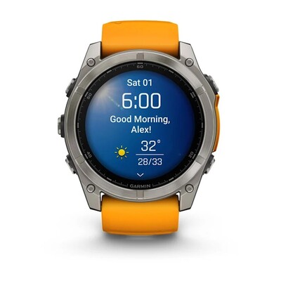 Часы Garmin Fenix 8 51mm Amoled Sapphire Titanium Spark Orange 010-02905-11 фото 2