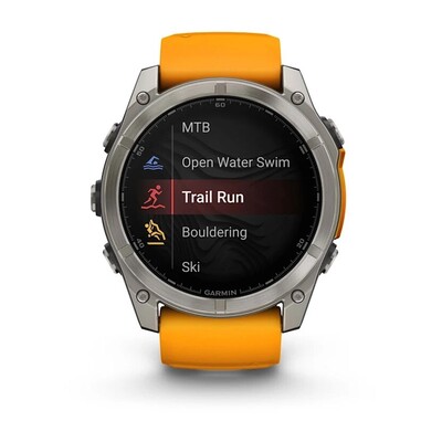 Часы Garmin Fenix 8 51mm Amoled Sapphire Titanium Spark Orange 010-02905-11 фото 7